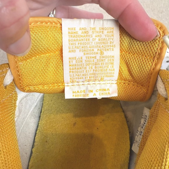 Vintage Y2K Nike Air Force 1 Low White Canyon Gold Mens 11.5‎ Sneakers 2002 - Picture 12 of 14